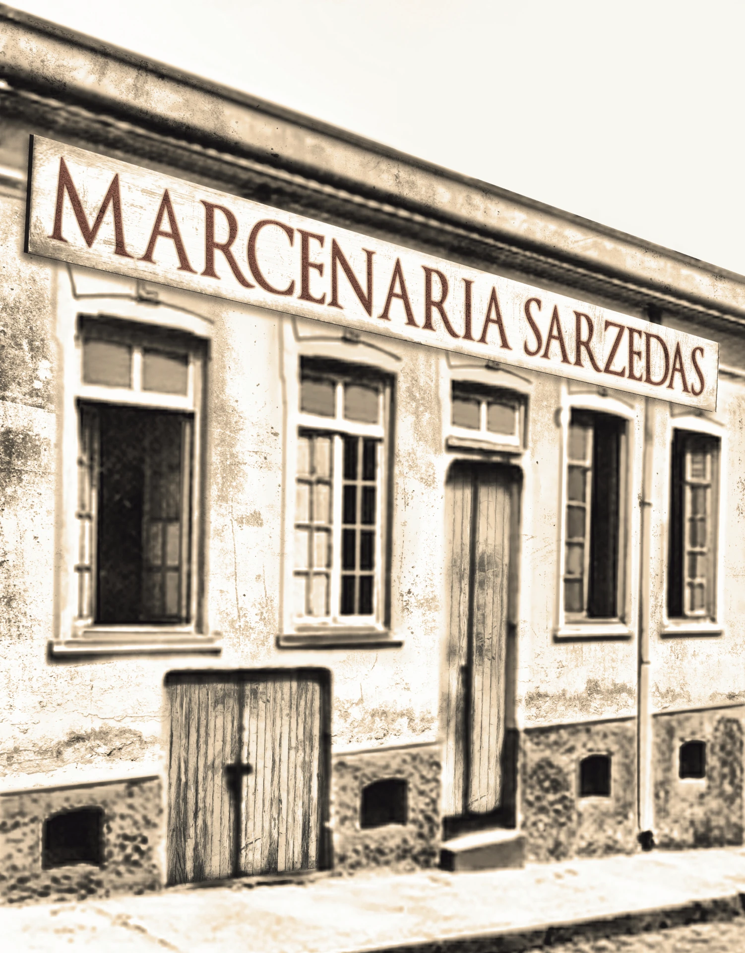 Fundação da empresa, imagem da primeira fachada da Marcenaria Sarzedas.